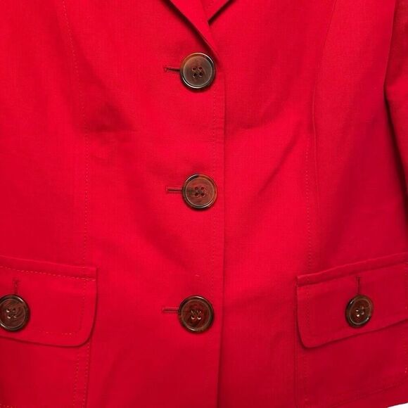 Talbots red button up blazer- size 6 - Picture 2 of 7